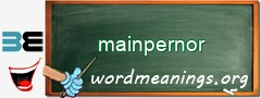 WordMeaning blackboard for mainpernor